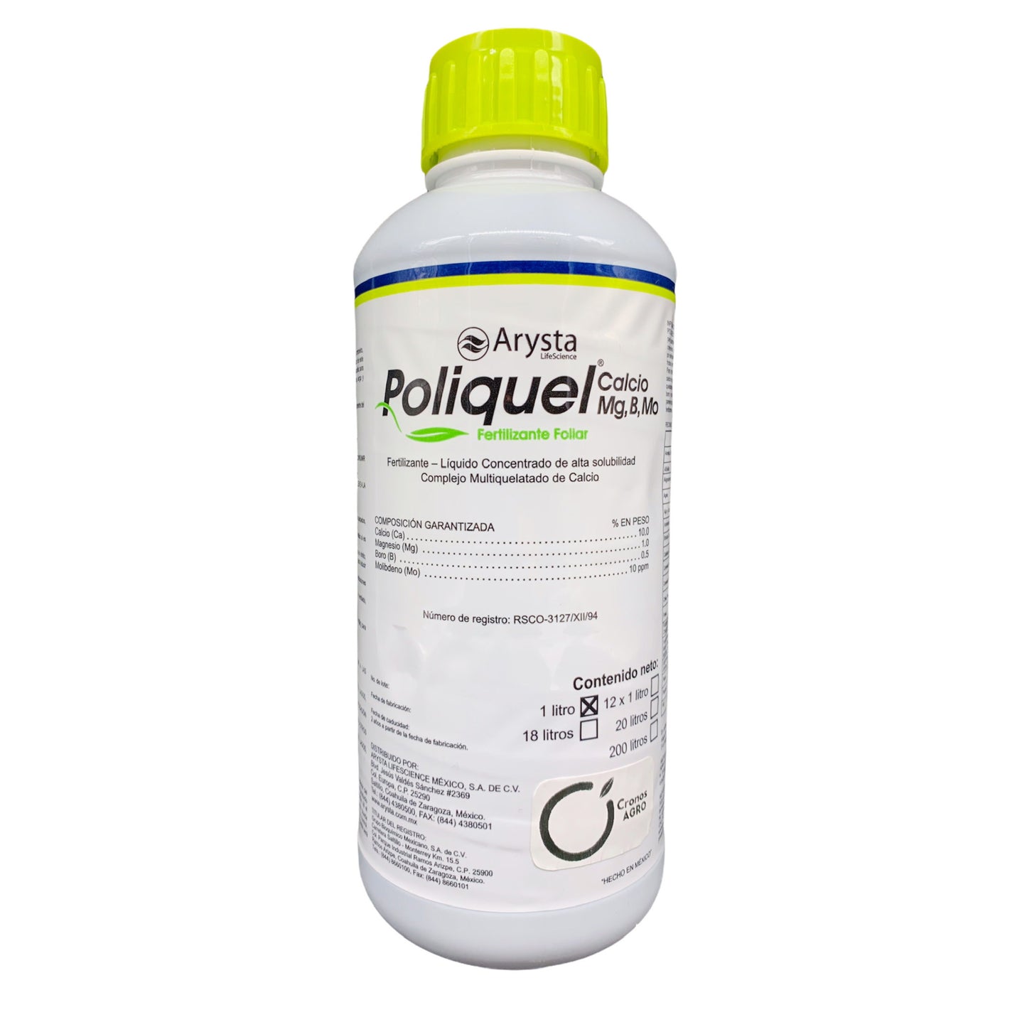 Poliquel Calcio Nutriente Foliar 1 litro