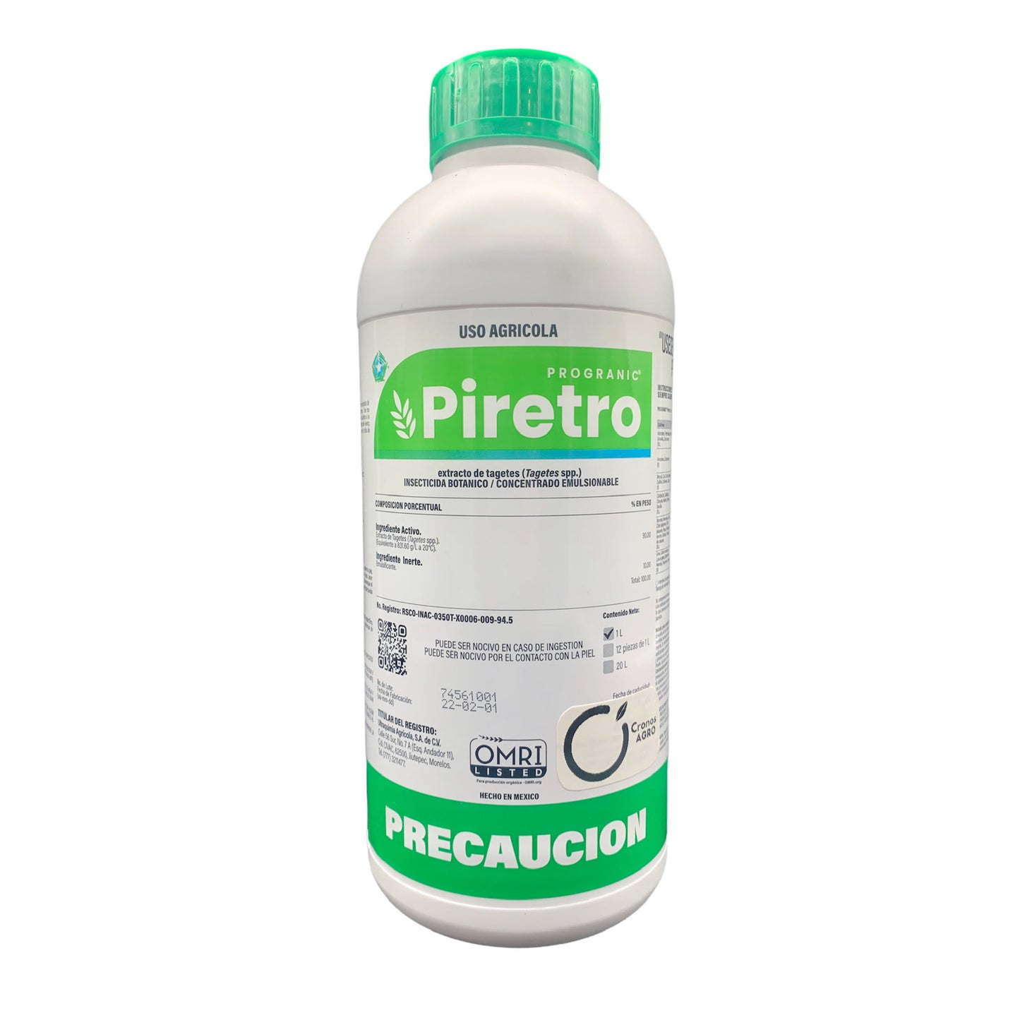 Progranic Piretro Extracto de Tagetes Control de Plagas Botanico OMRI 1 Litro