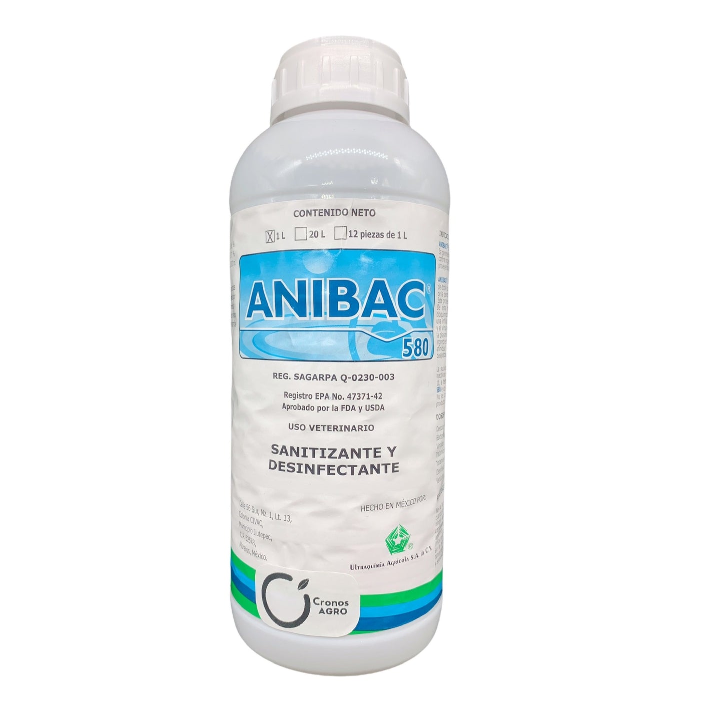 Anibac 580 Sanitizante  Desinfectante  1 litro